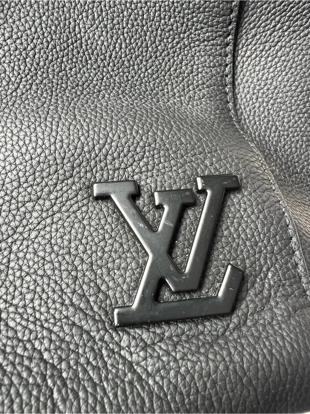 Louis Vuitton Black Pebbled Leather Men’s Backpack
